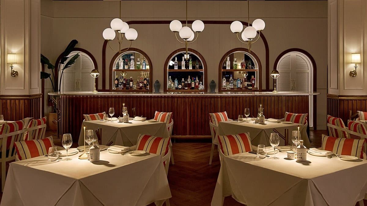 Elegant interior of Bagatelle Miami River restaurant