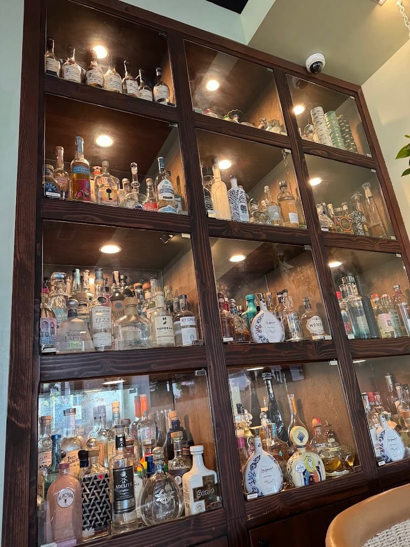 Bar display at BAKAN restaurant in Miami