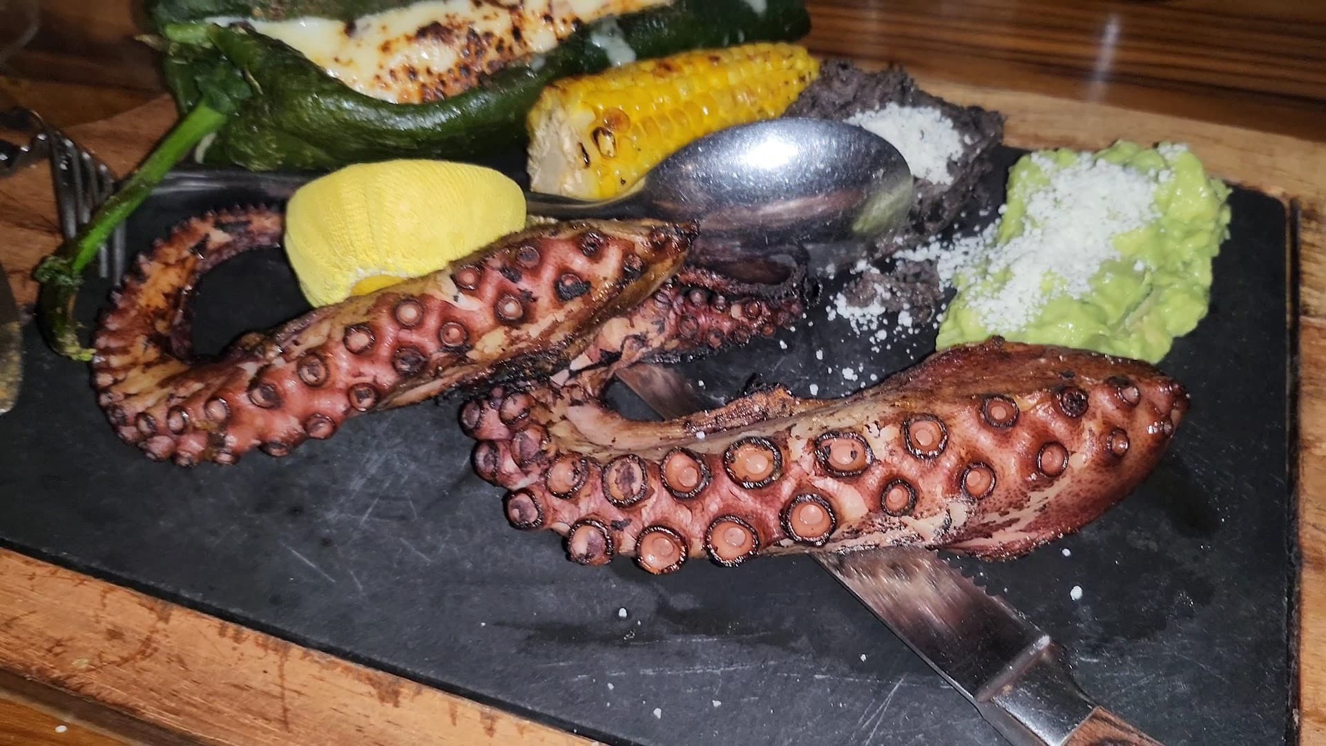 Grilled octopus dish at BAKAN in Miami