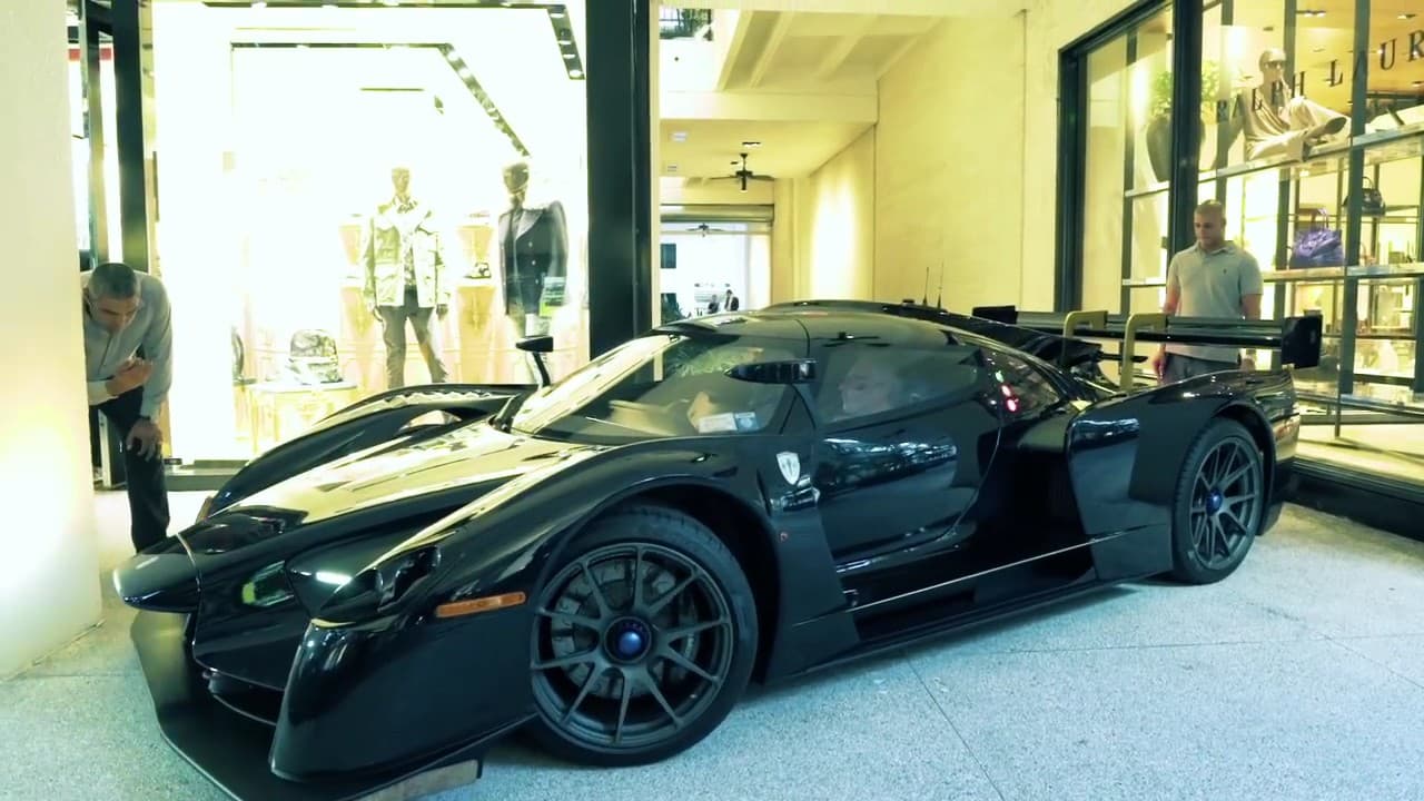 Luxury car at Bal Harbour Shops in Miami