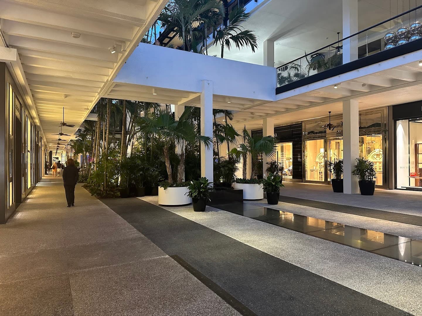 Elegant interior view of Bal Harbour Shops in Miami