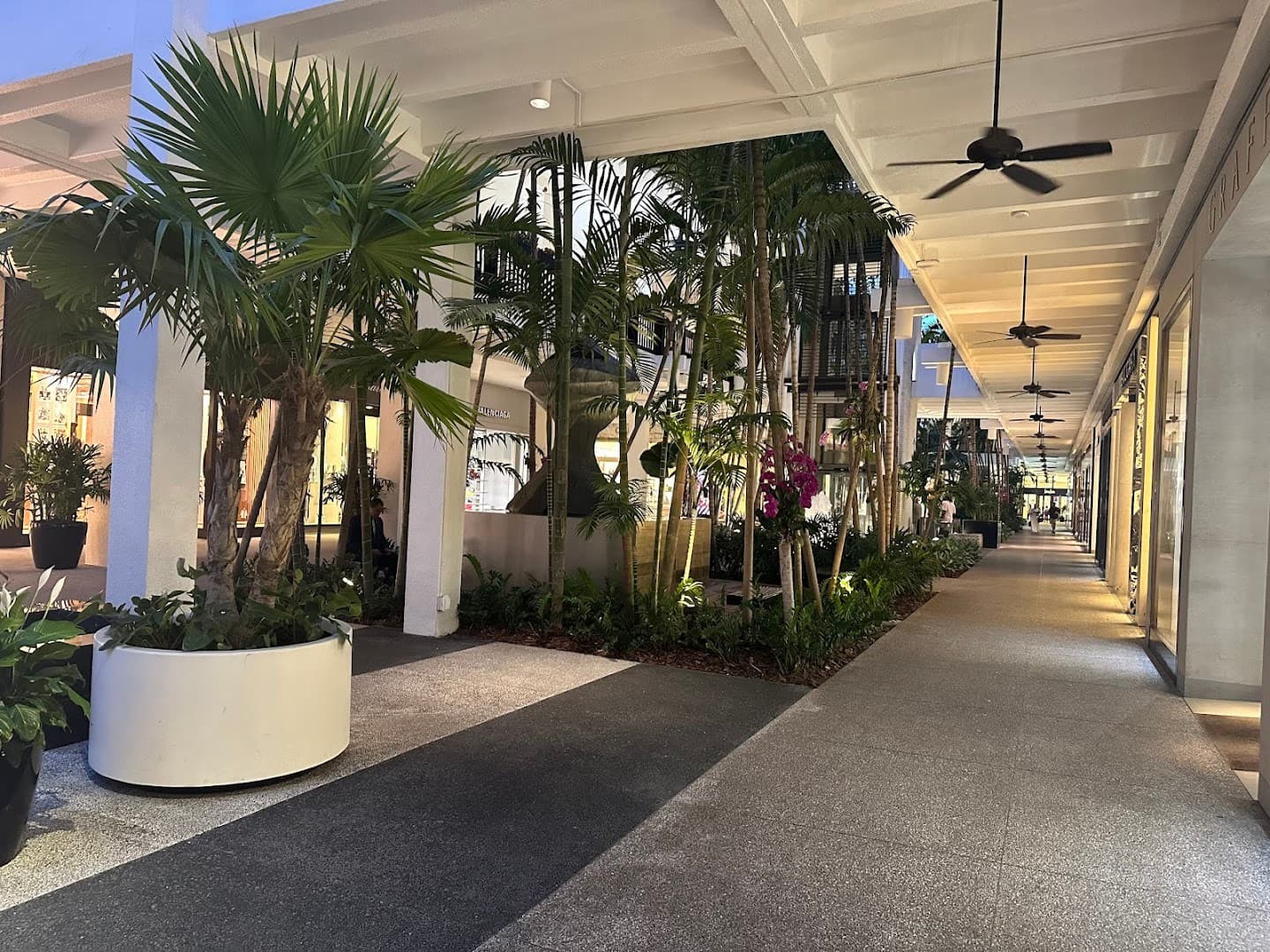 Elegant interior view of Bal Harbour Shops in Miami