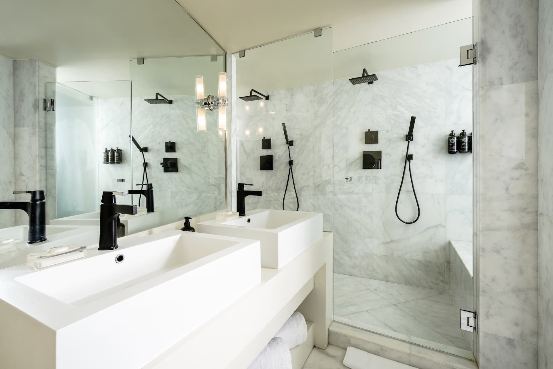 Stylish bathroom at Balfour Miami Beach, Miami Beach