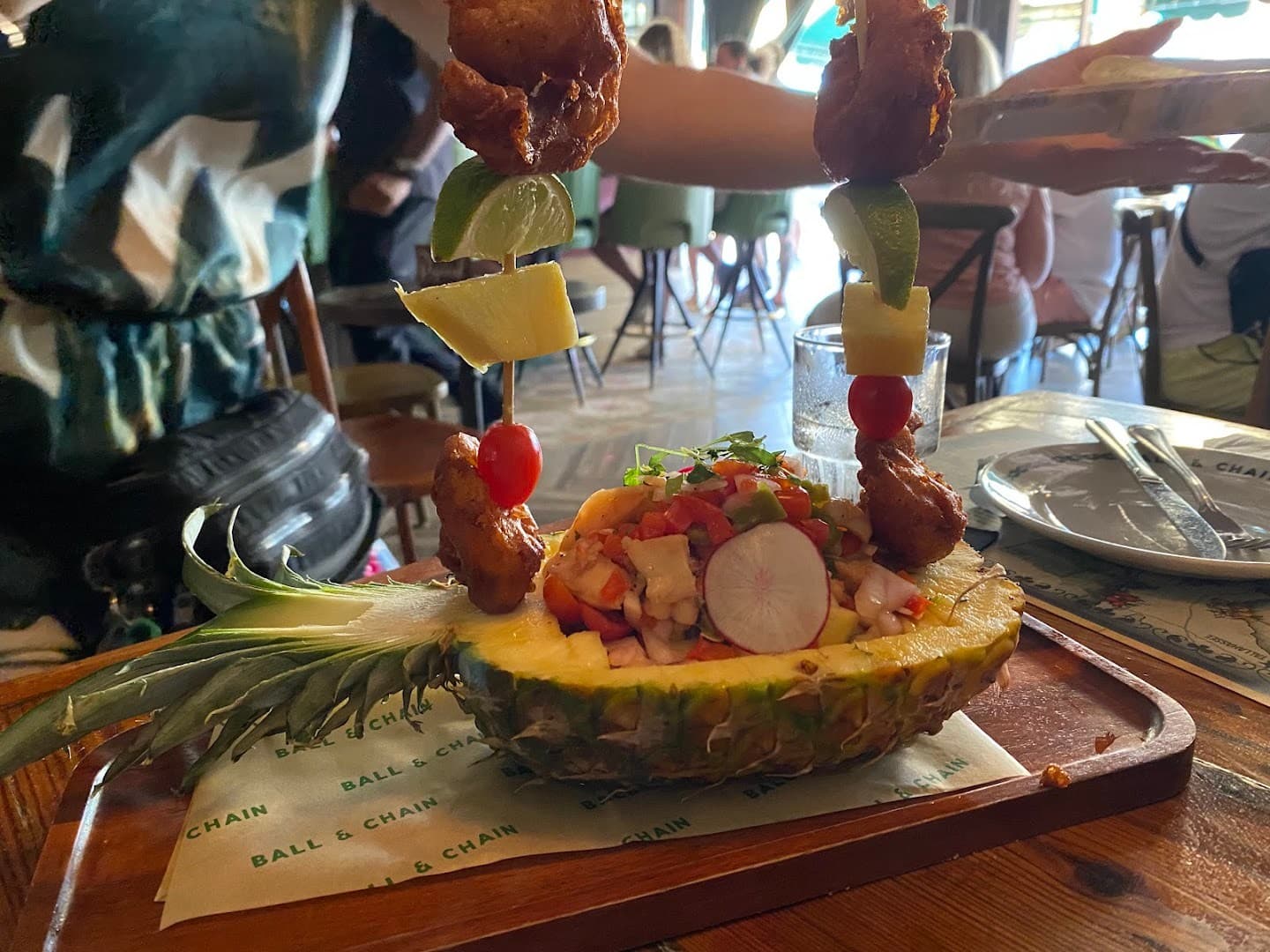 Pineapple dish at Ball & Chain in Miami