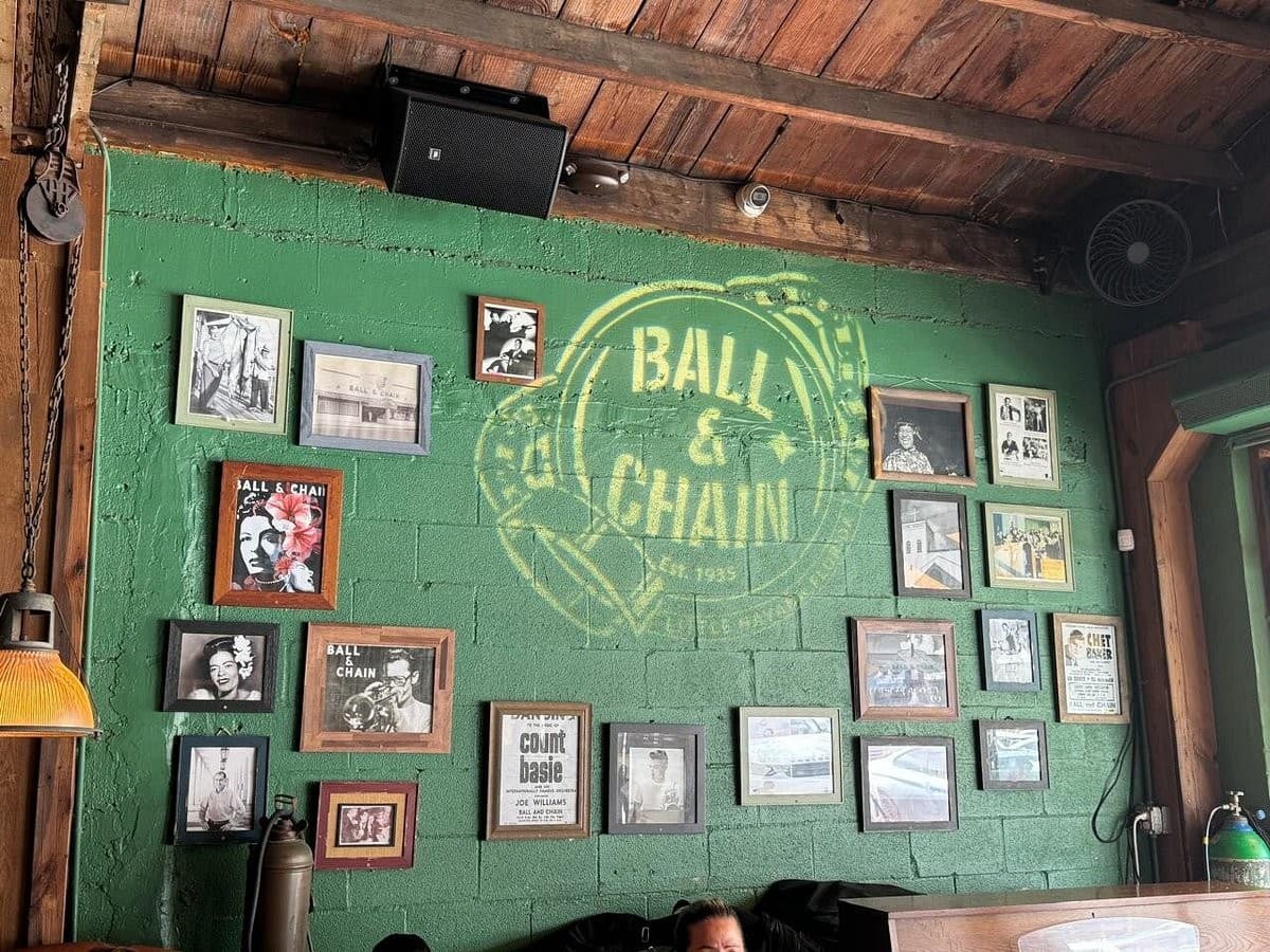 Colorful interior decor at Ball & Chain in Miami