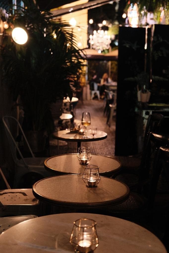 Cozy interior of Bar Derrière Natural Wine in Miami Beach