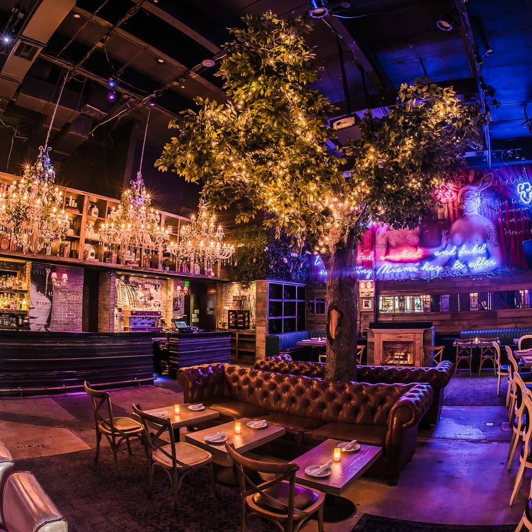 Stylish interior at Barsecco in Miami's nightlife