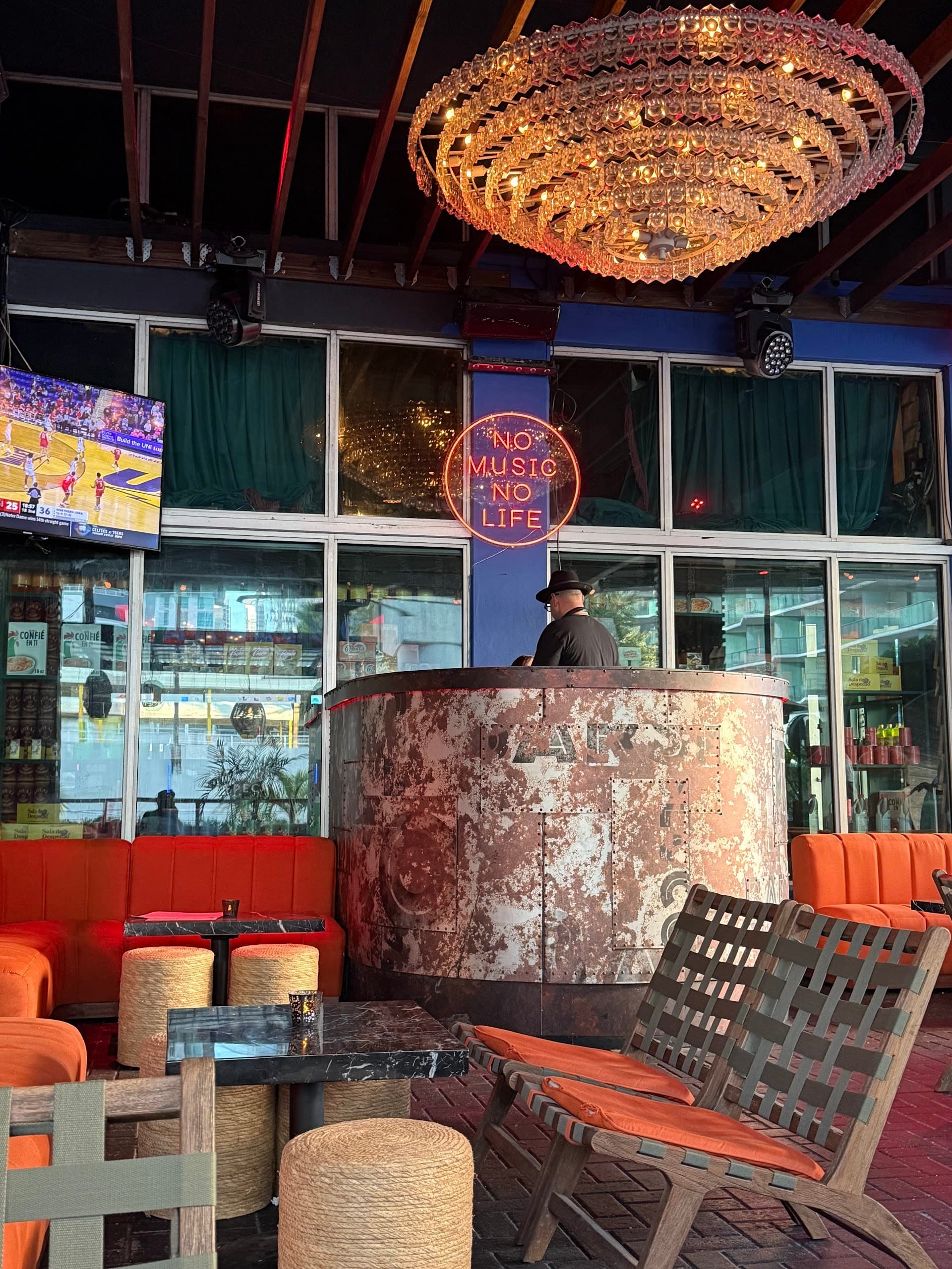 Barsecco ambiance in Miami, featuring unique decor