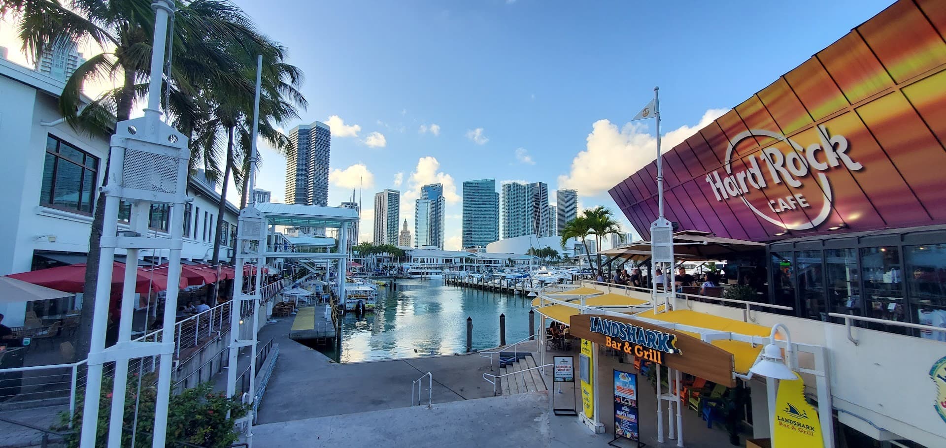 Bayside Marketplace waterfront view in Miami