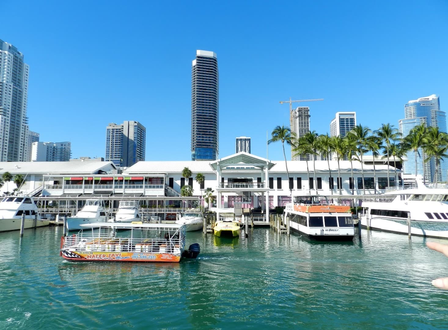 Bayside Marketplace waterfront view in Miami