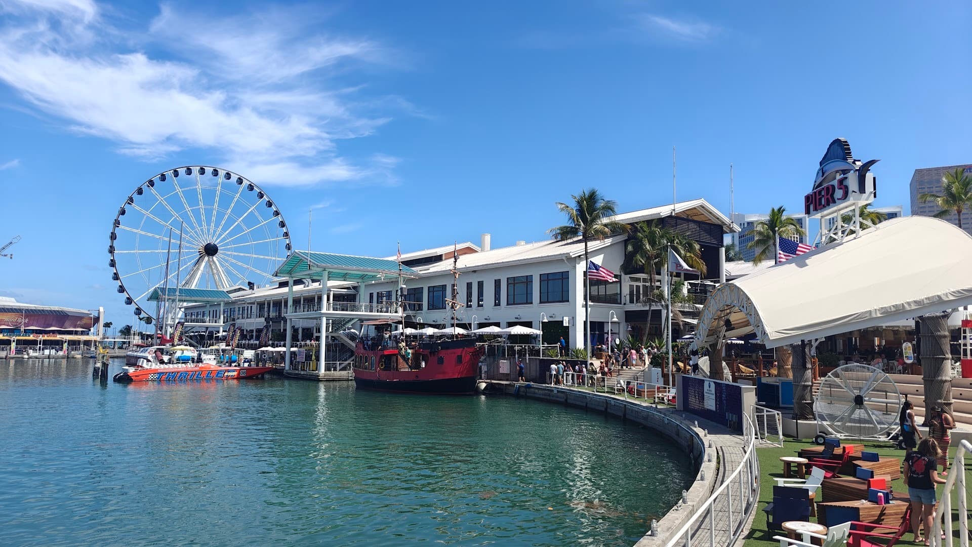 Bayside Marketplace waterfront view in Miami
