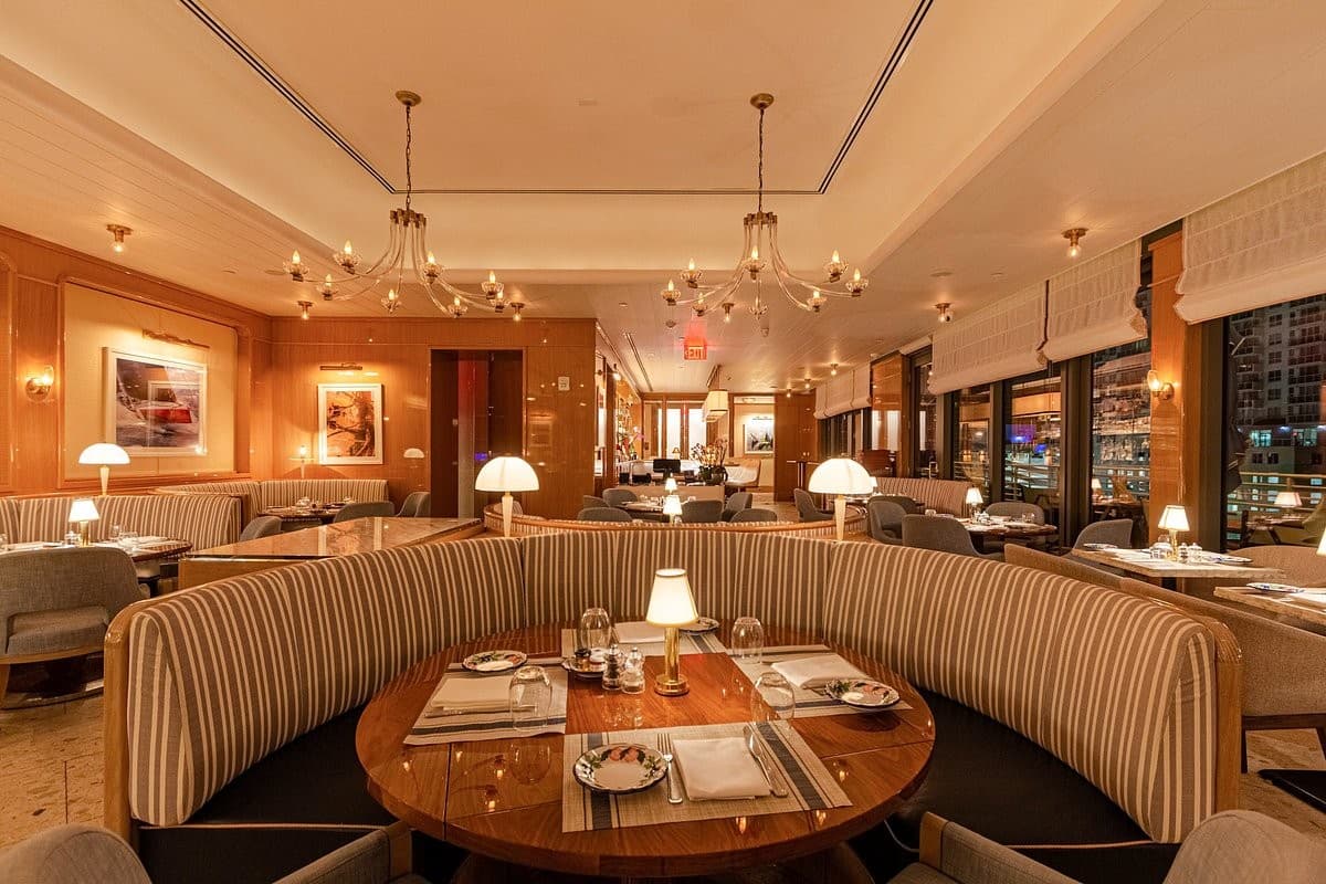 Elegant dining room at Bellini in Coconut Grove