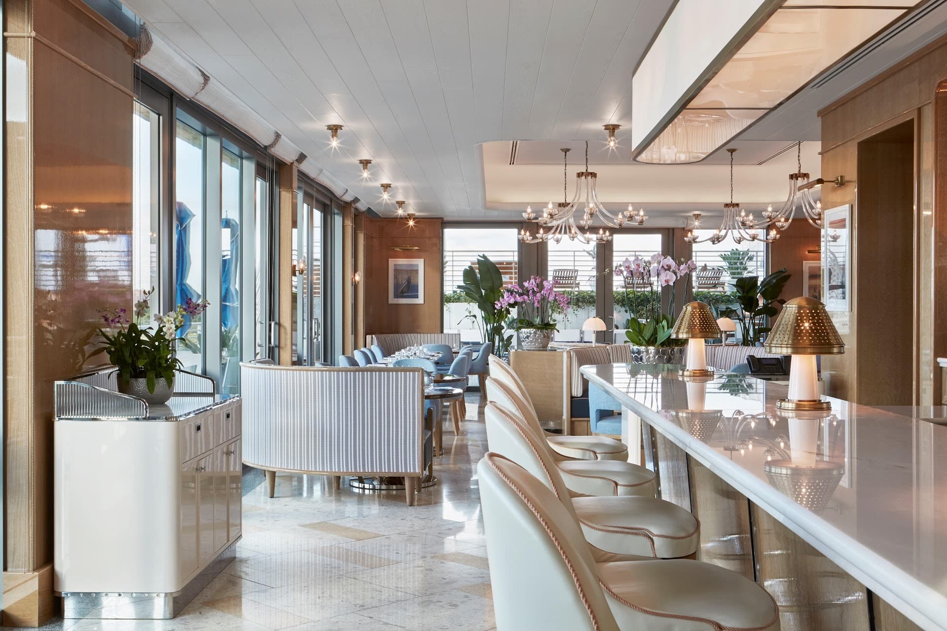 Stylish interior of Bellini in Coconut Grove