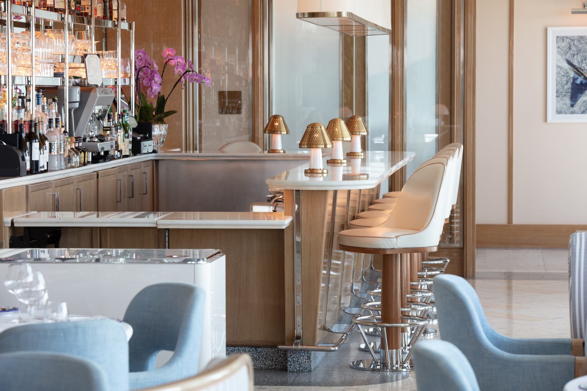Elegant bar area at Bellini in Coconut Grove