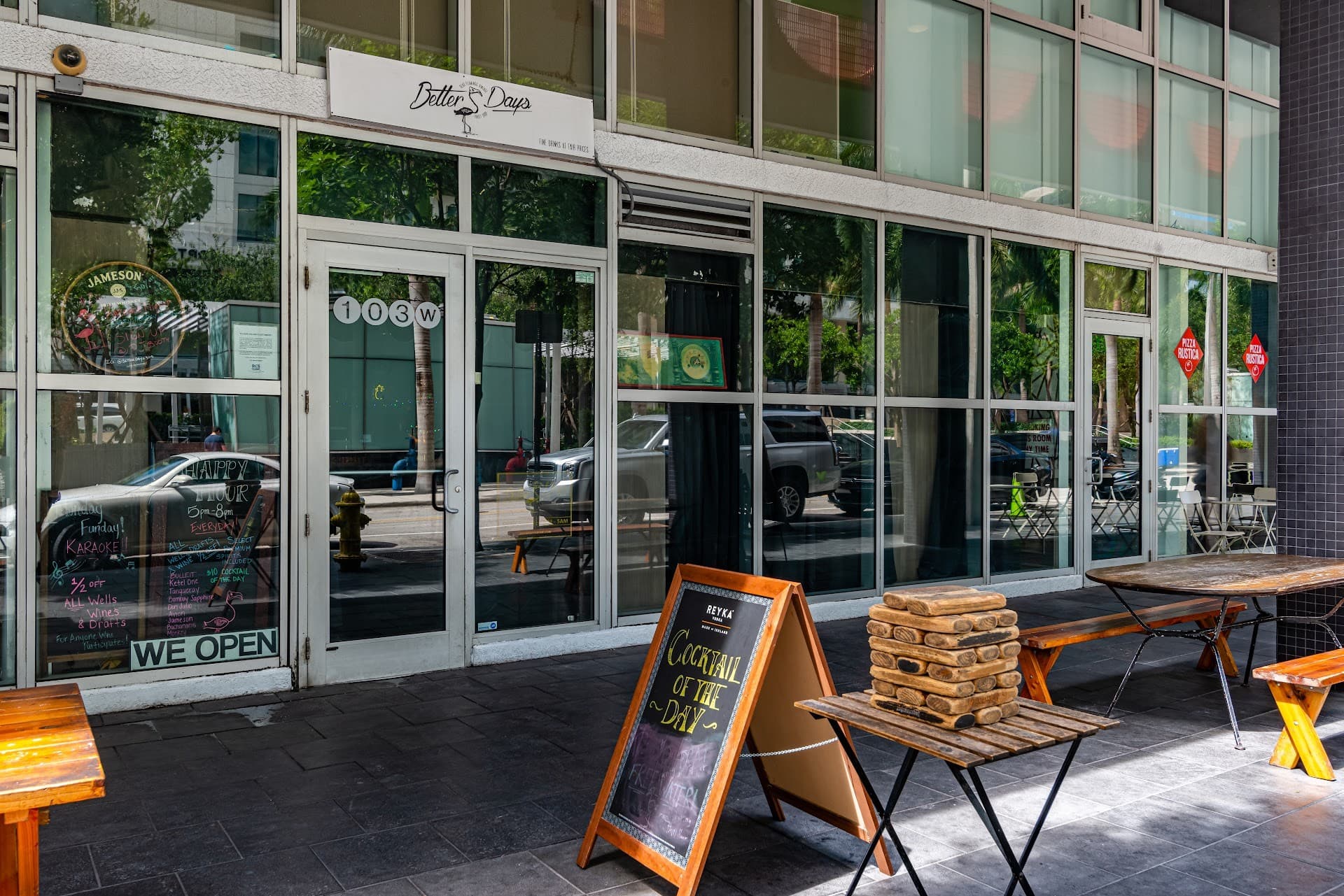 Better Days bar exterior in Miami, inviting atmosphere