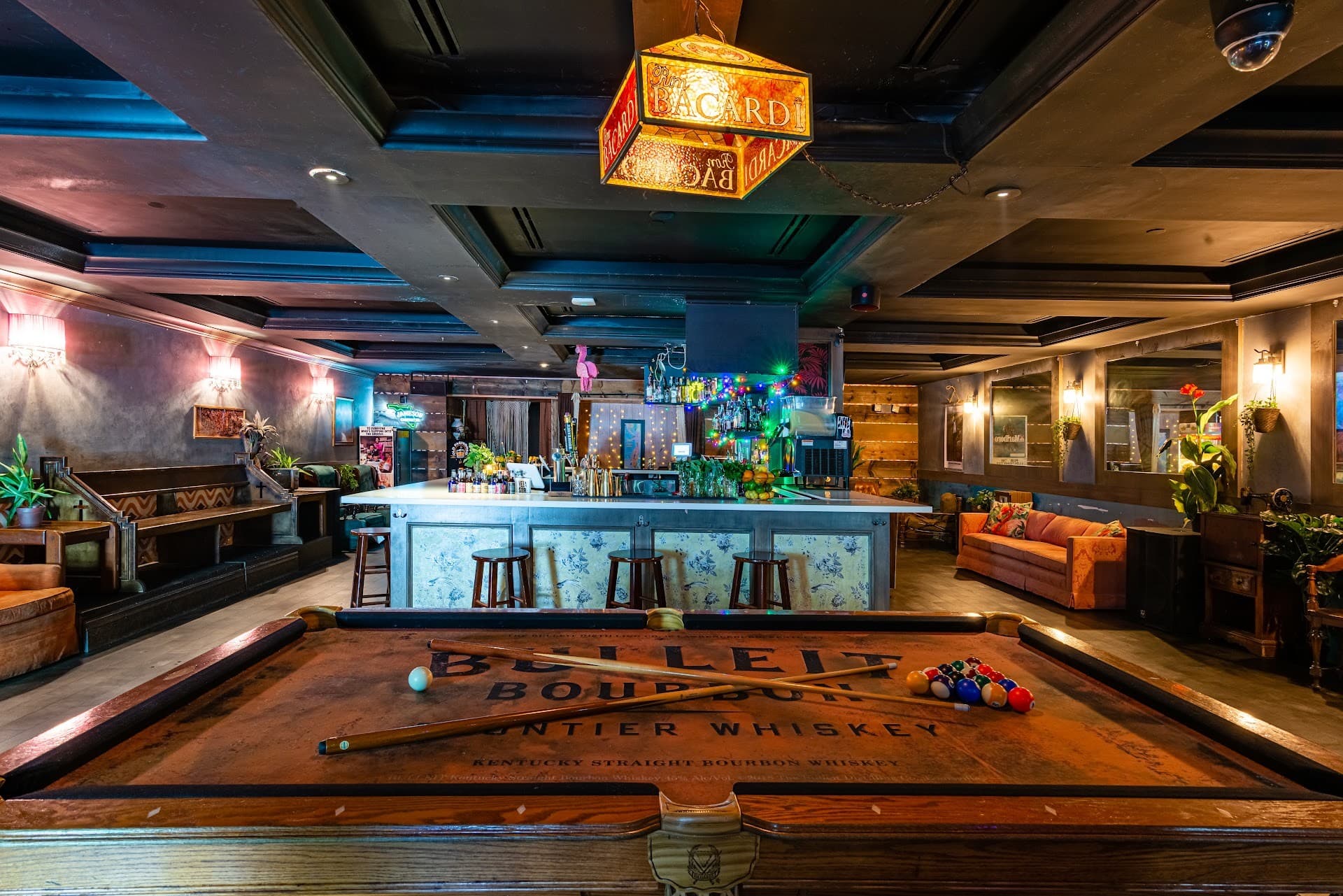 Stylish interior of Better Days bar in Miami