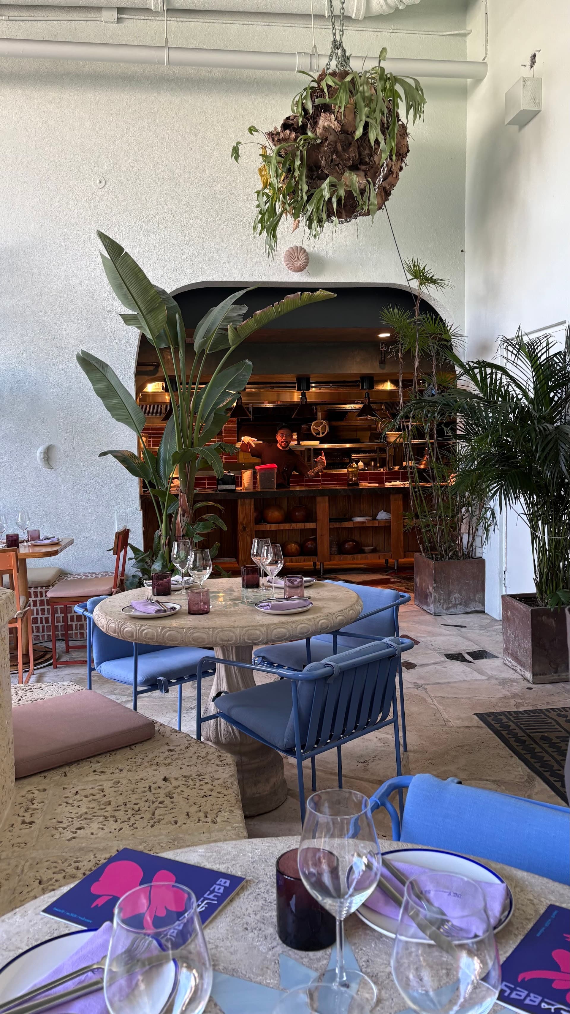 BeyBey Miami Beach interior with vibrant plants