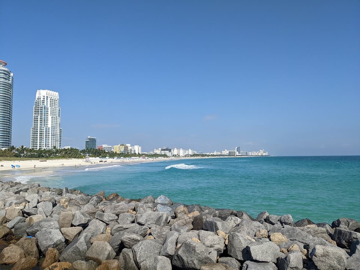 Scenic view of Miami Beach near Bike & Roll Miami