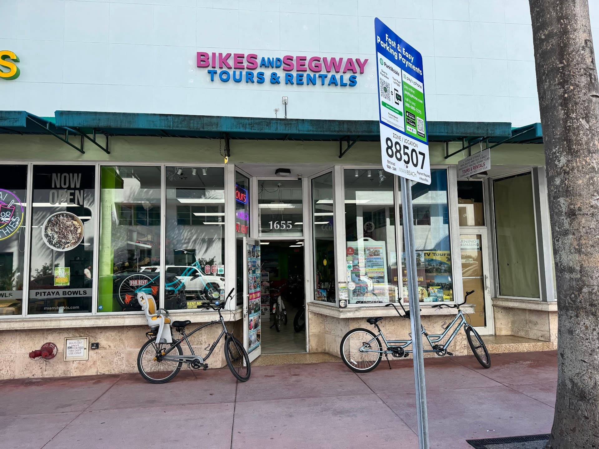 Bikes and Segway Tours & Rentals storefront in Miami Beach