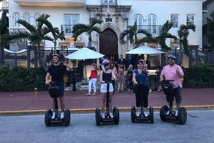 Group enjoying Segway tour at Bikes and Segway Tours & Rentals Miami Beach