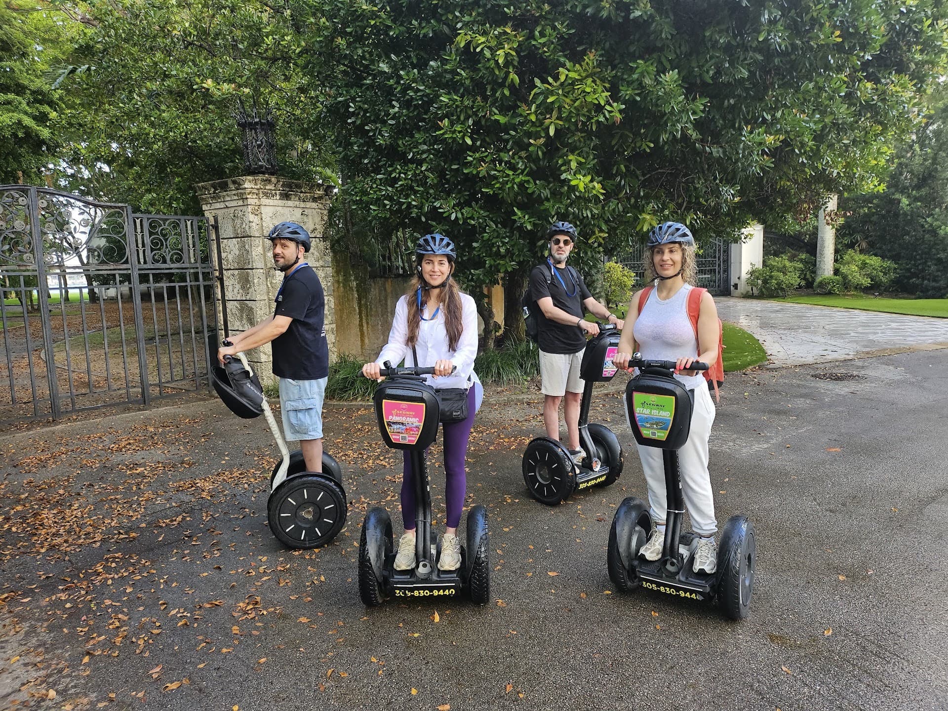 Segway tour participants at Bikes and Segway Tours & Rentals Miami Beach