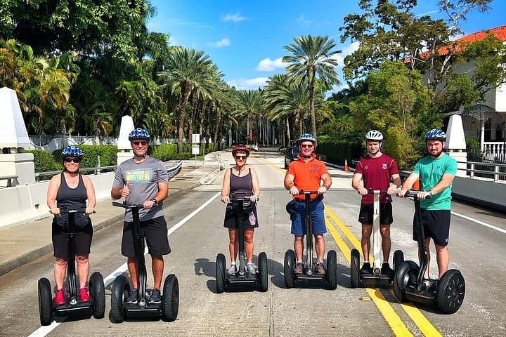 Group enjoying Segway tour in Miami Beach