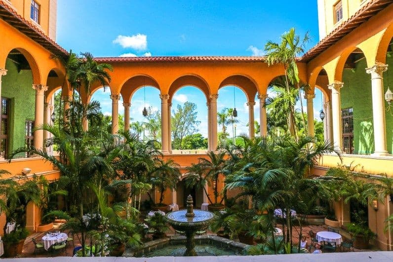 Biltmore Golf Course Miami courtyard in Coral Gables