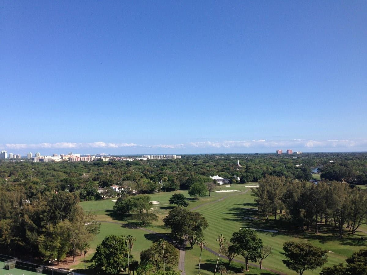 Scenic view from Biltmore Hotel in Coral Gables