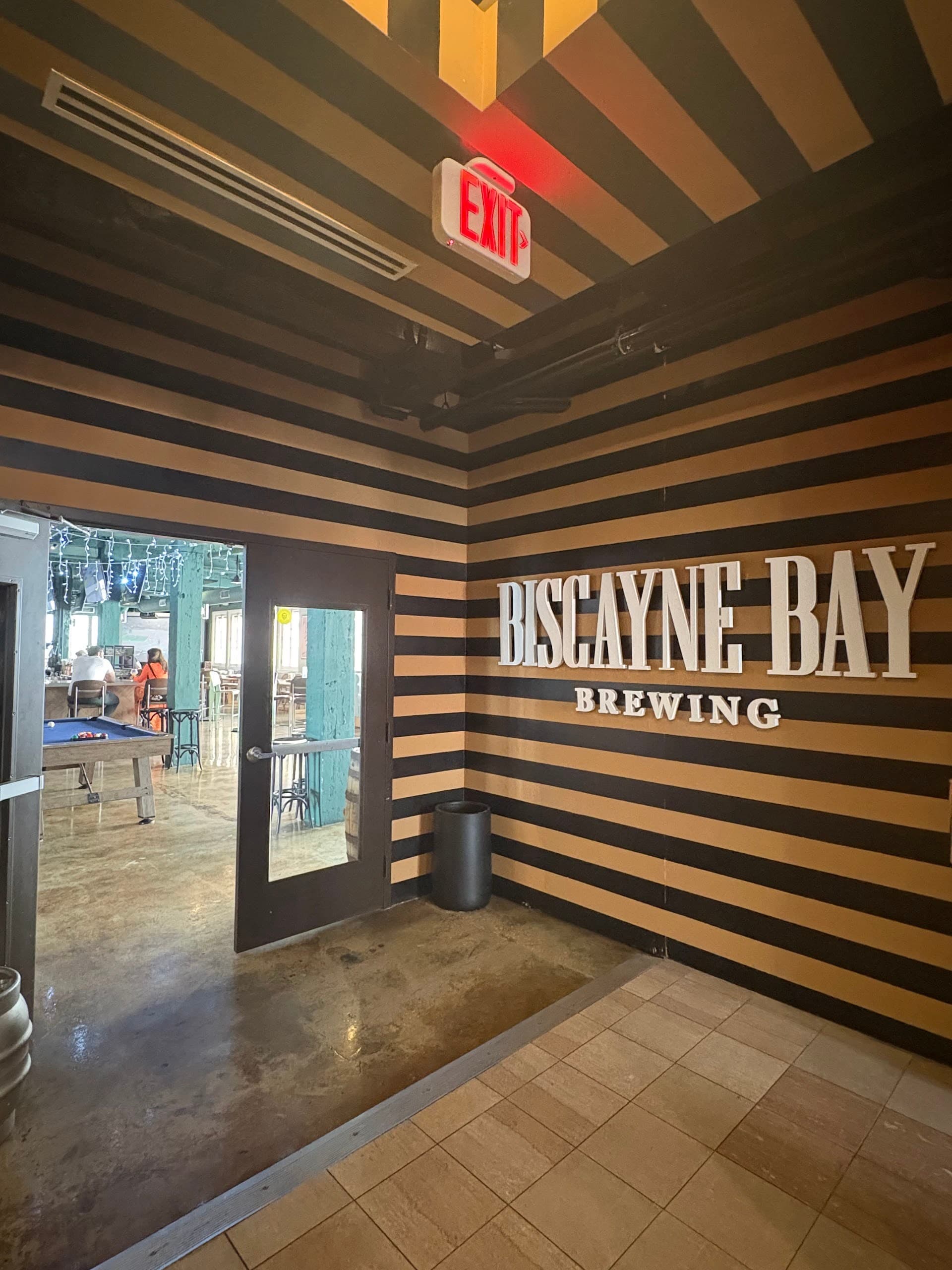 Interior view of Biscayne Bay Brewing Company in Miami