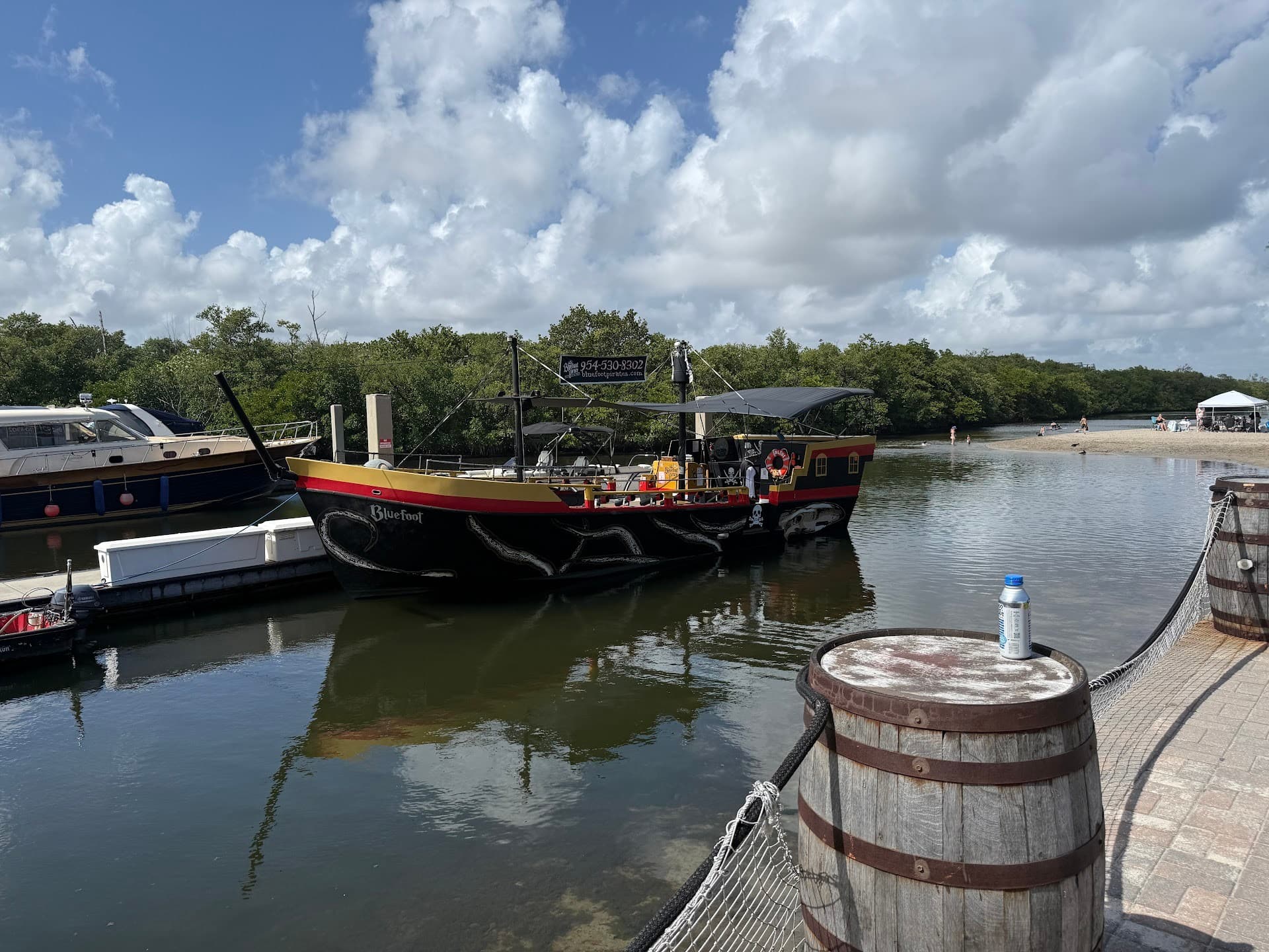 BlueFoot Pirate Adventures boat at 151 N Beach Rd