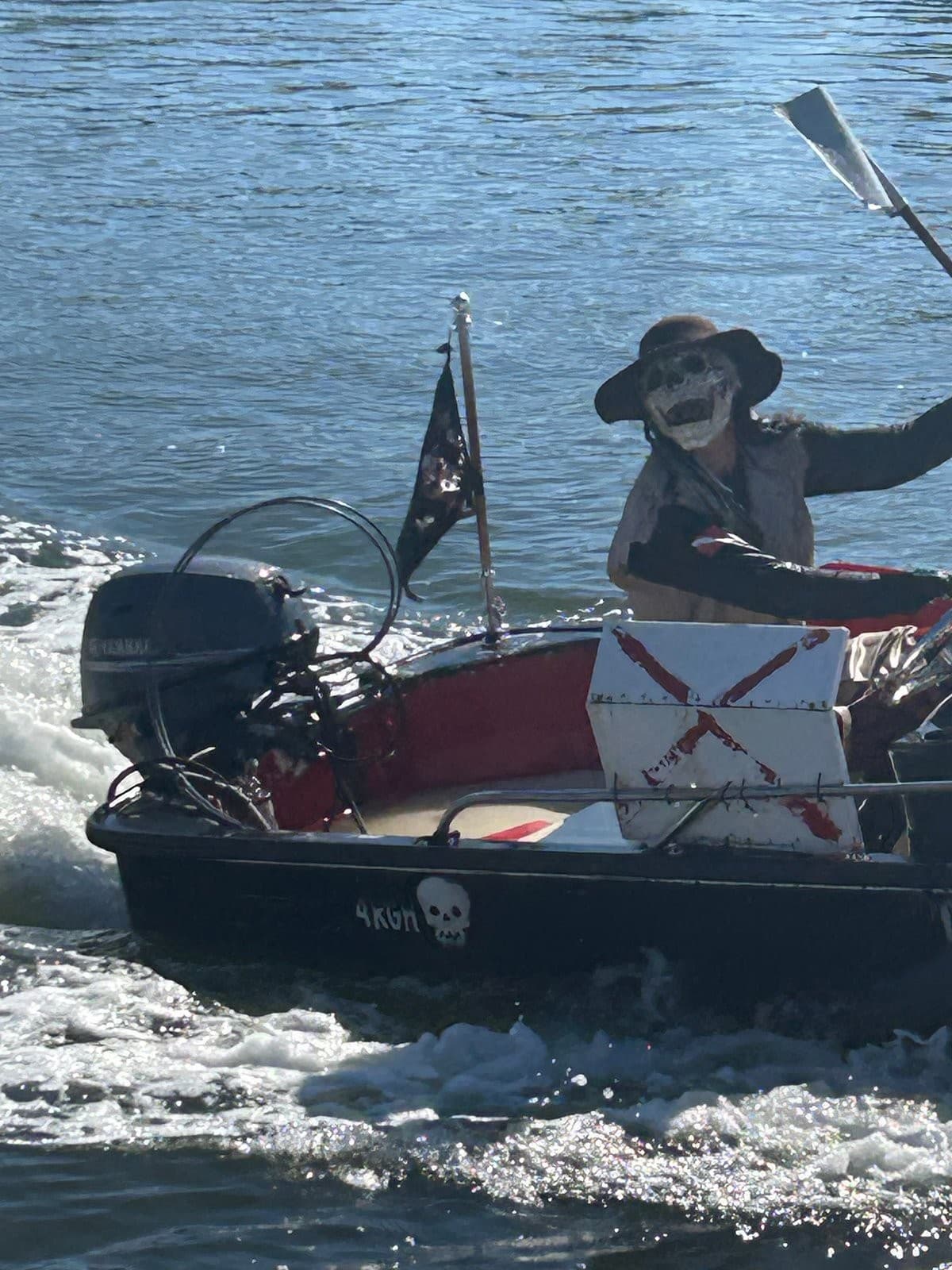 Pirate-themed boat at BlueFoot Pirate Adventures, 151 N Beach Rd
