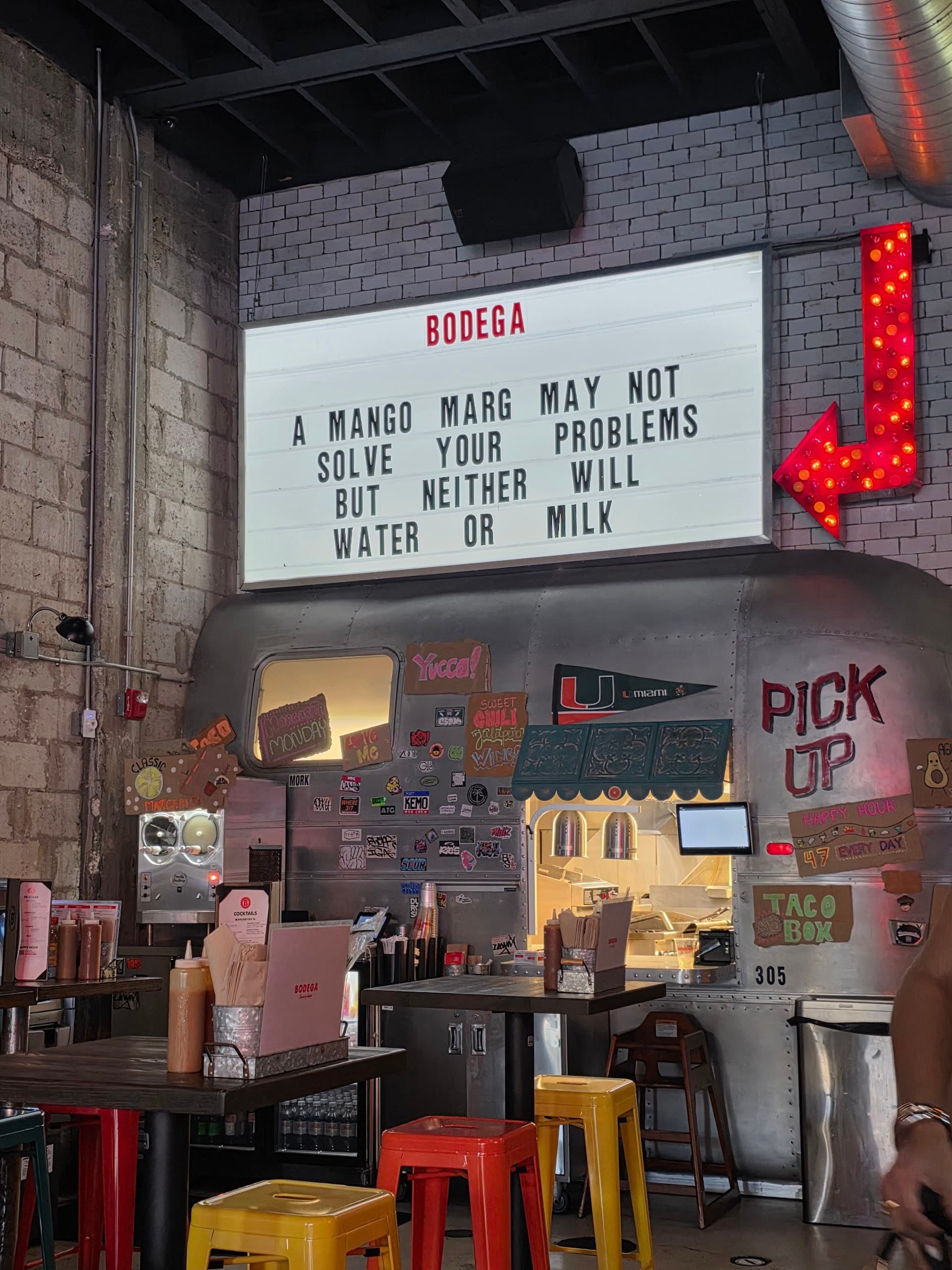 Interior view of Bodega Bar in Coral Gables