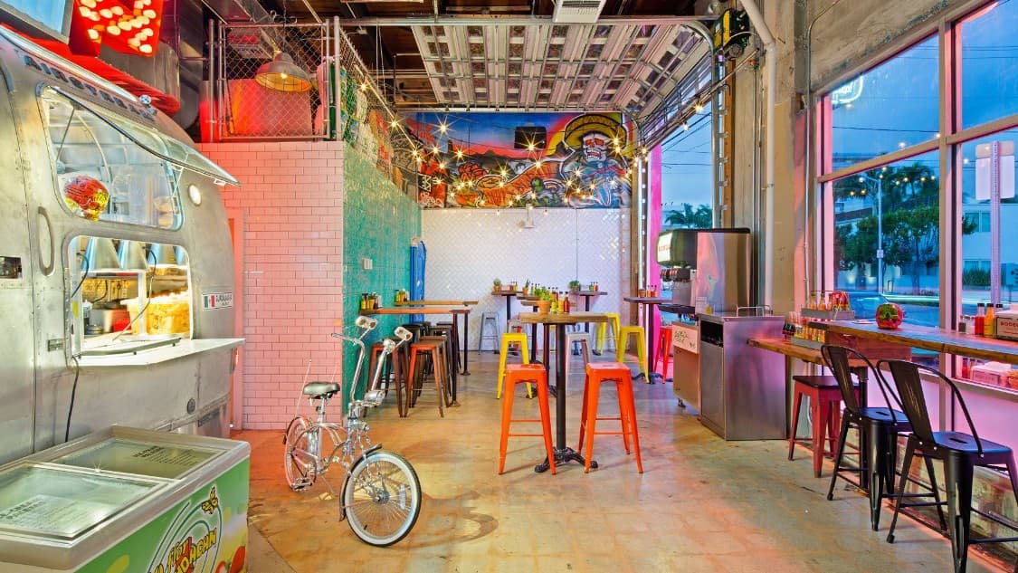 Bodega Taqueria y Tequila interior ambiance in Miami Beach