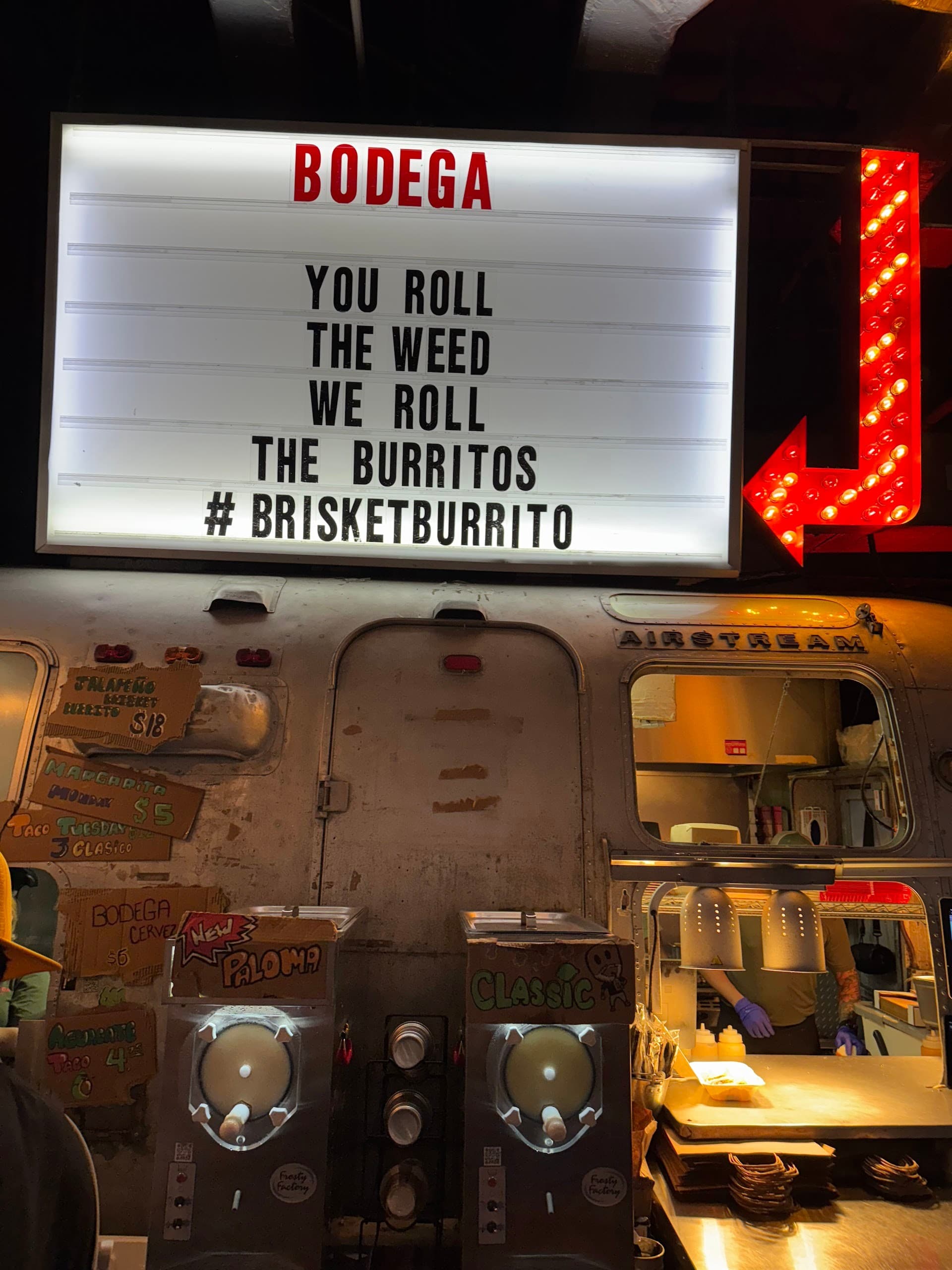 Bodega Taqueria y Tequila signage in Miami Beach