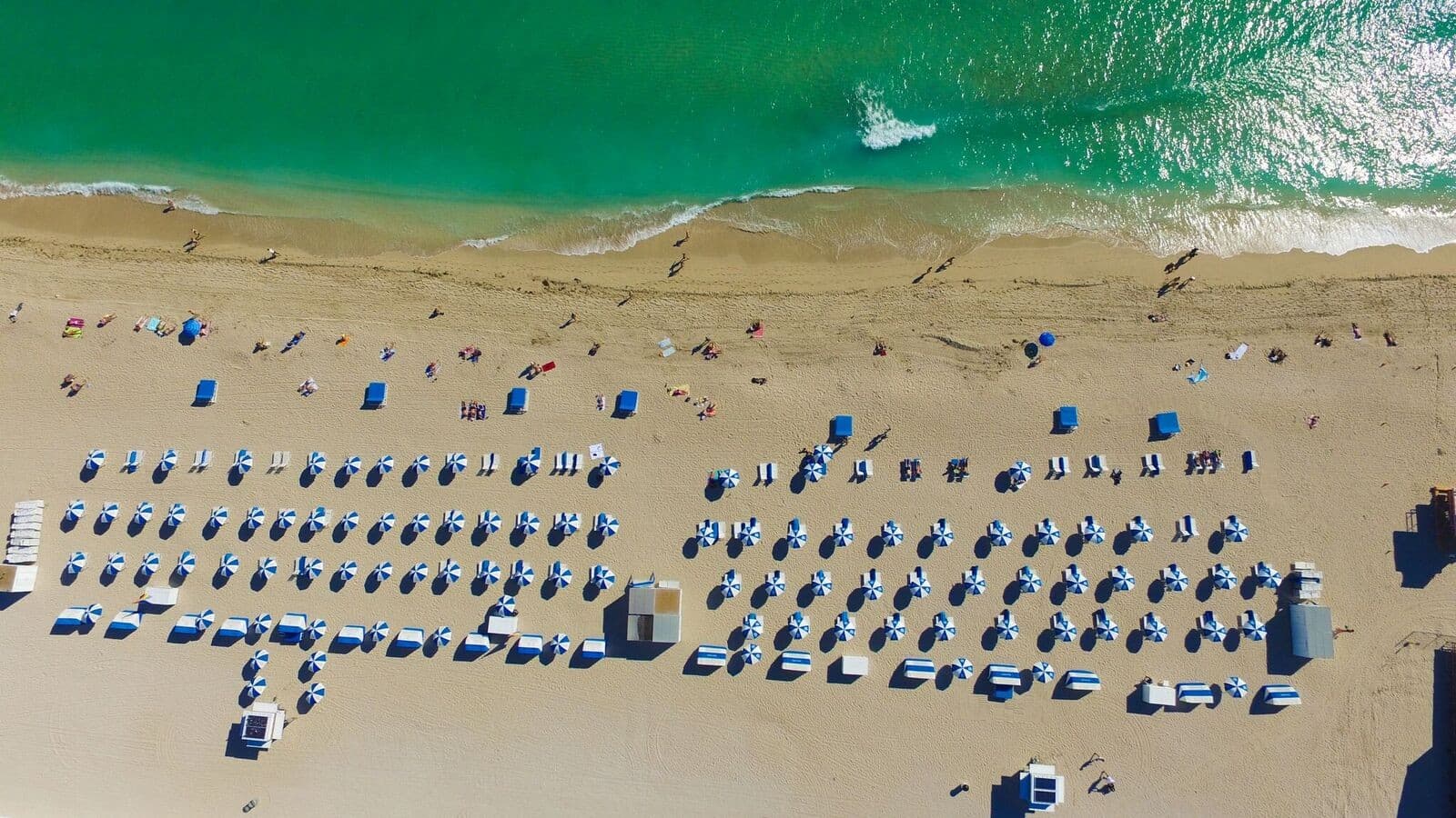 Boucher Brothers Management beach setup in Miami Beach
