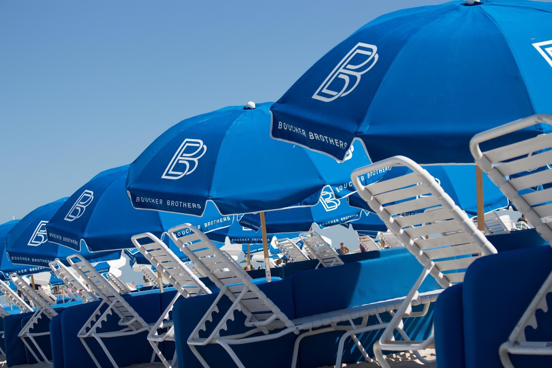 Boucher Brothers Management beach setup in Miami Beach