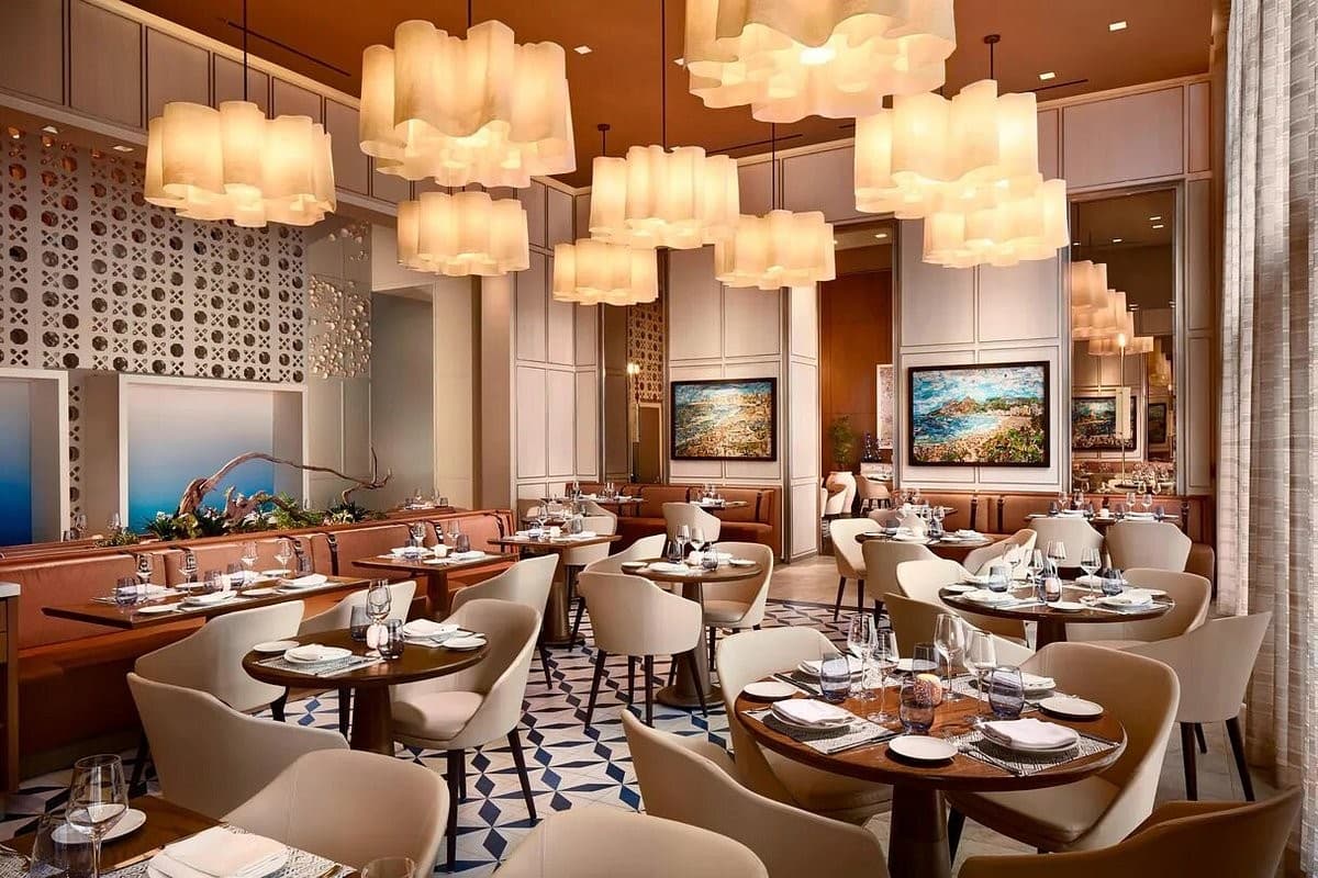 Boulud Sud Miami interior ambiance with elegant decor
