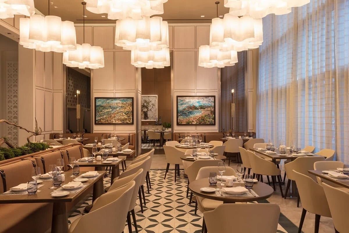 Boulud Sud Miami elegant dining interior atmosphere