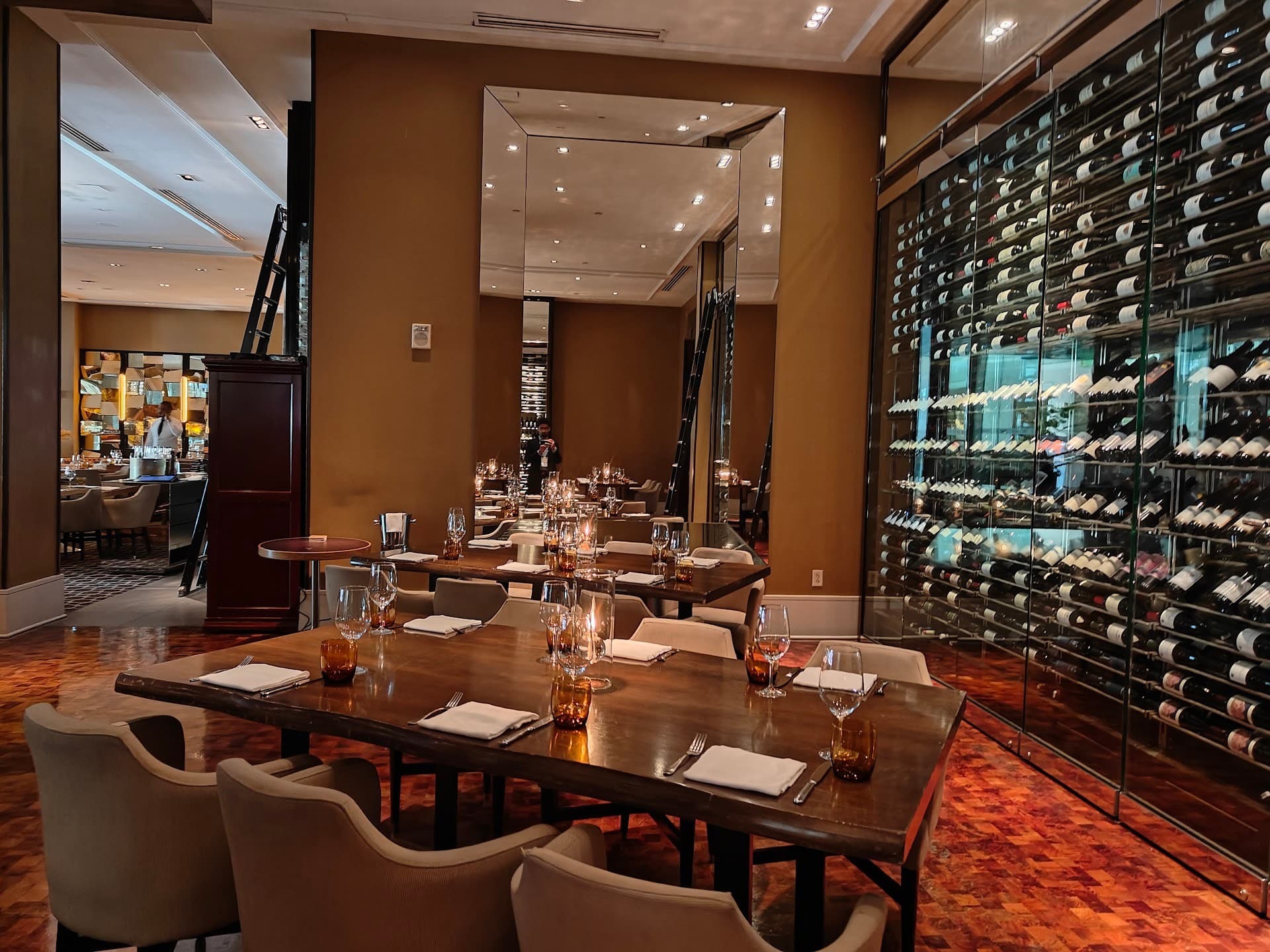 Bourbon Steak Miami interior dining scene in Aventura