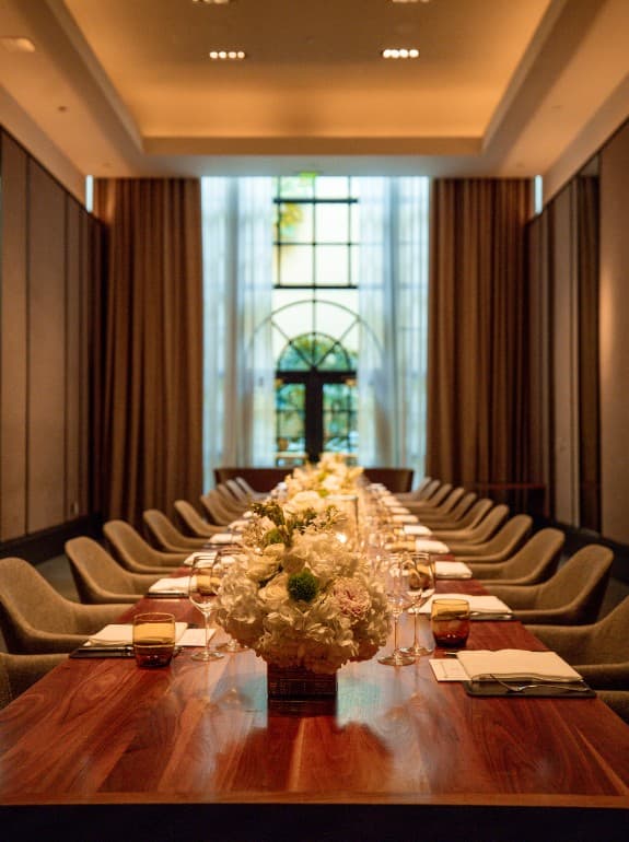 Elegant dining room at Bourbon Steak Miami in Aventura