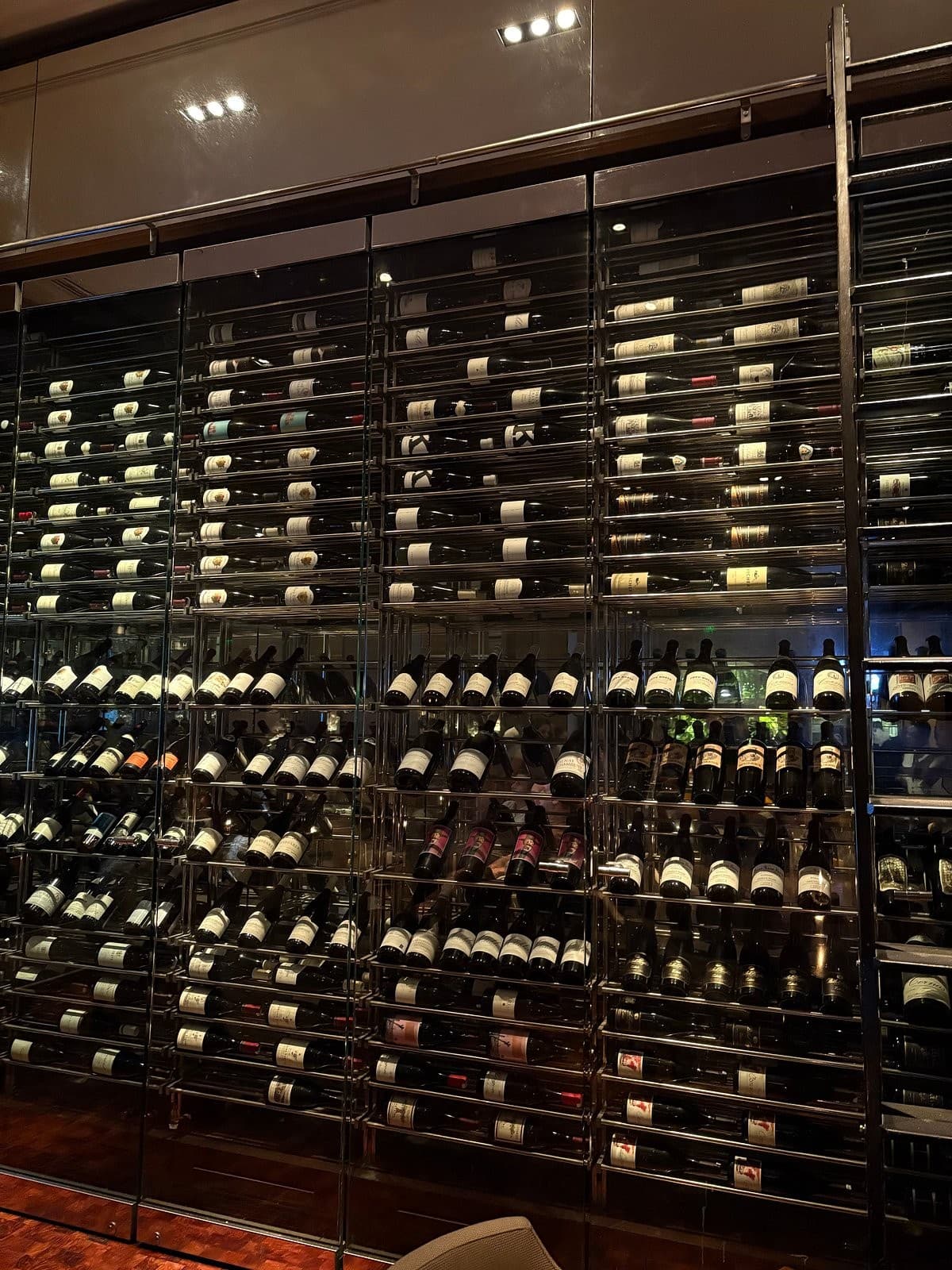 Wine selection at Bourbon Steak Miami in Aventura