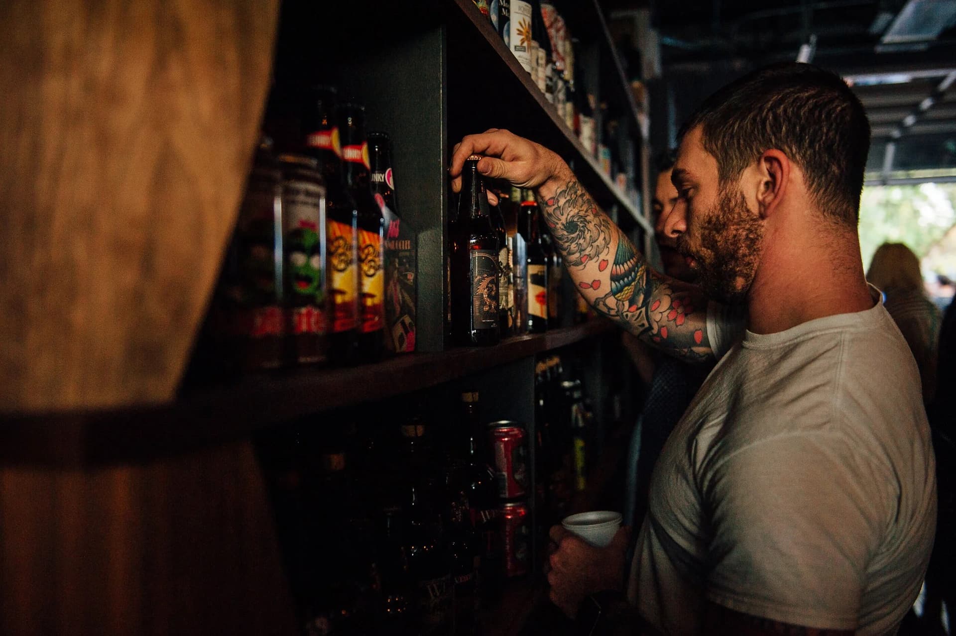 Visitors enjoying drinks at Boxelder Craft Beer Market in Miami