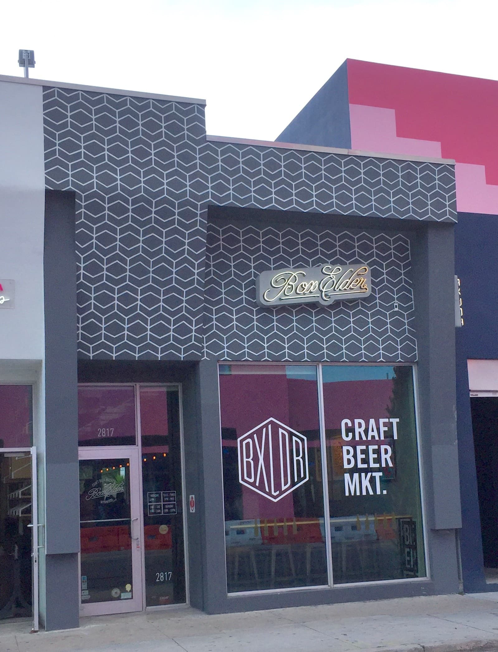 Boxelder Craft Beer Market storefront in Miami