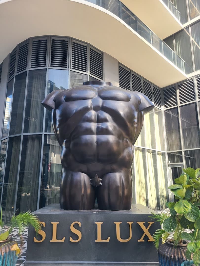 SLS Lux sculpture installation in Miami