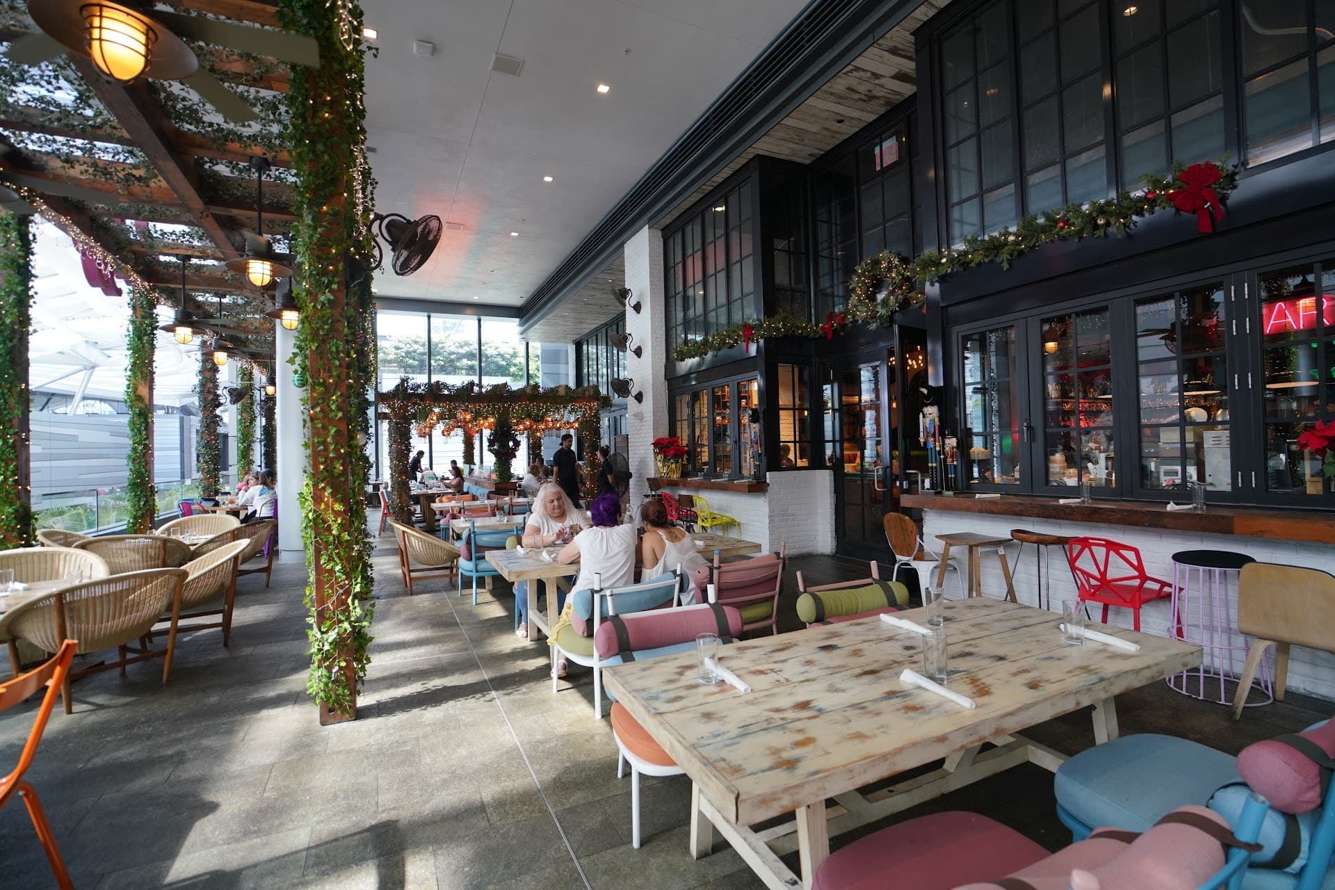 Stylish interior dining area at Brickell City Centre in Miami