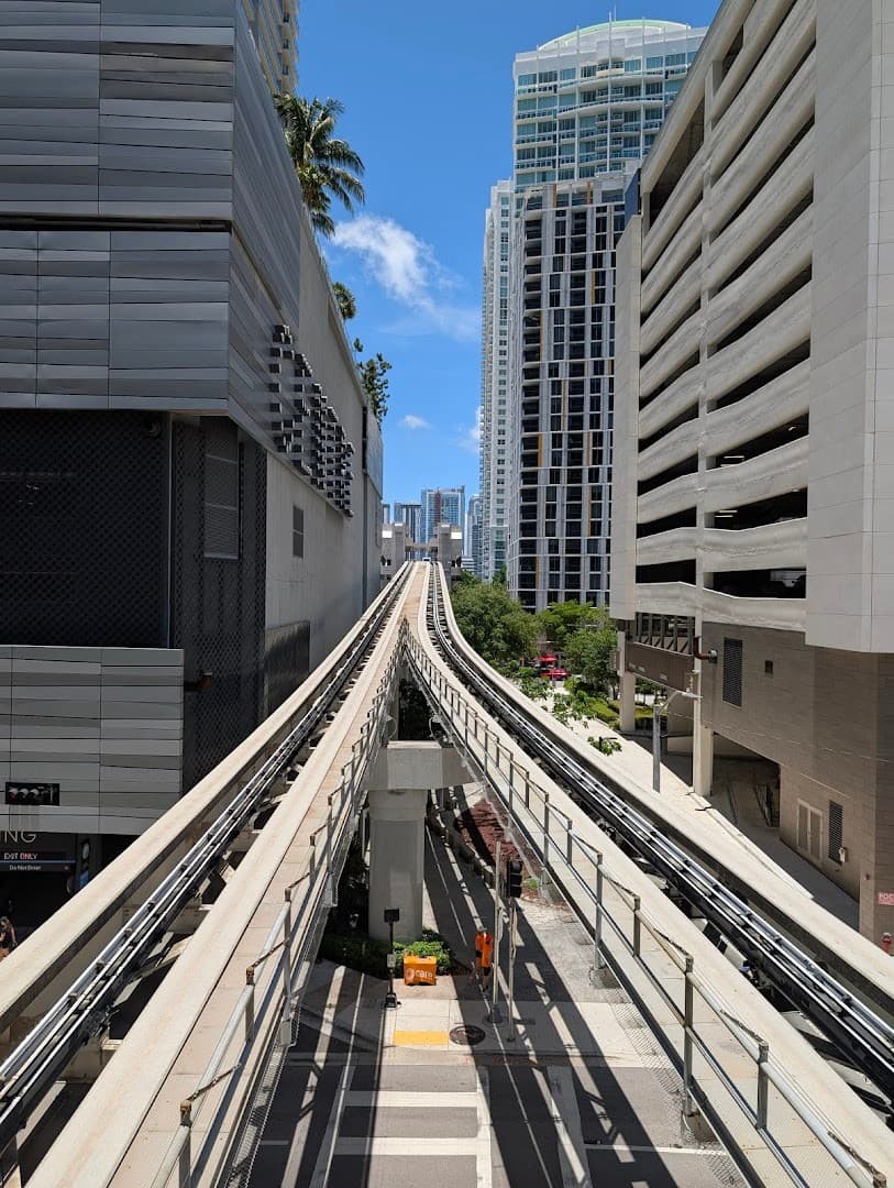 Monorail tracks at Brickell City Centre in Miami