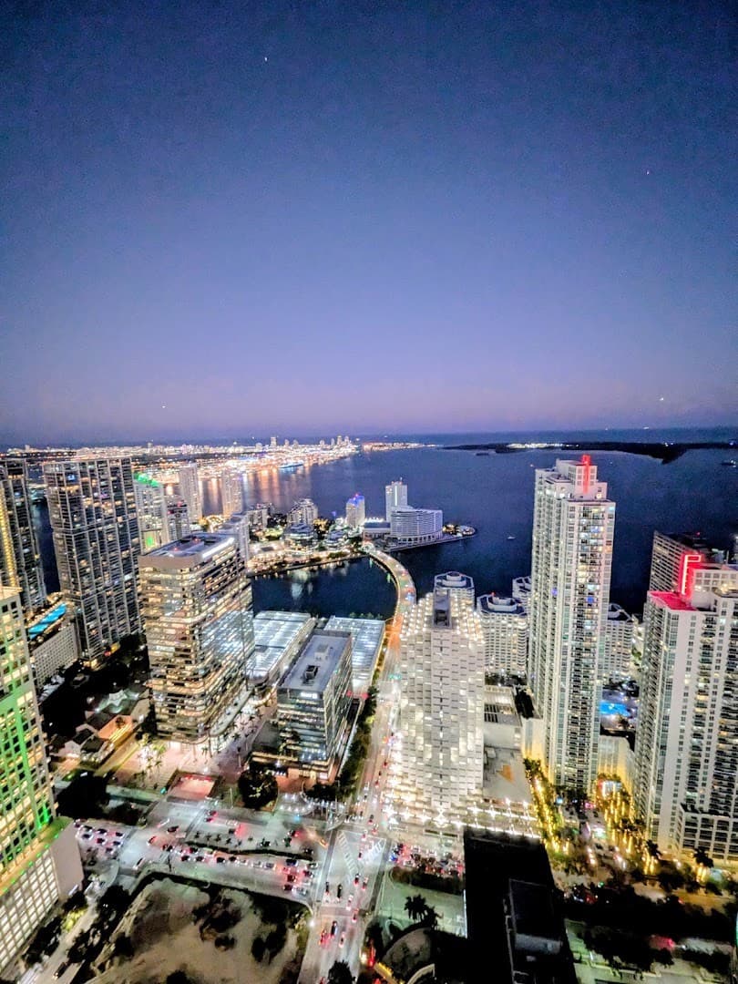 Brickell City Centre skyline view at dusk Miami