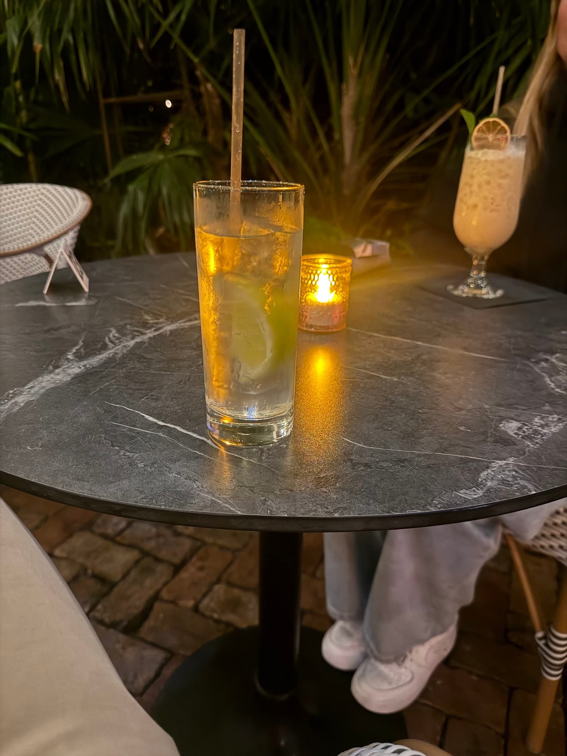 Enjoying cocktails at Broken Shaker in Miami Beach