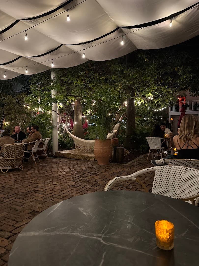 Cozy patio at Broken Shaker in Miami Beach