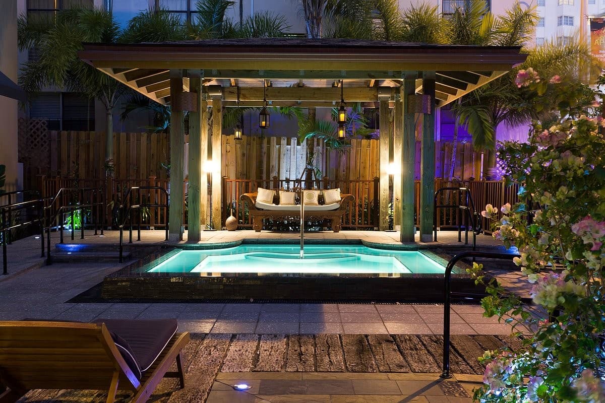 Cadet Hotel pool area in Miami Beach